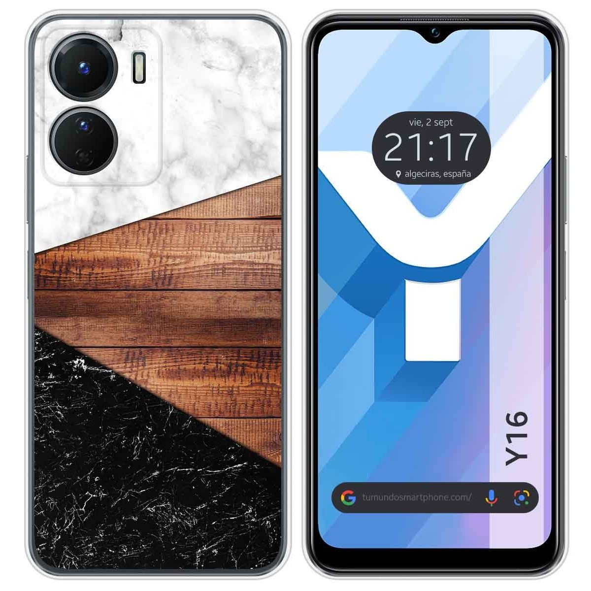 Funda Silicona para Vivo Y16 diseño Mármol 11 Dibujos