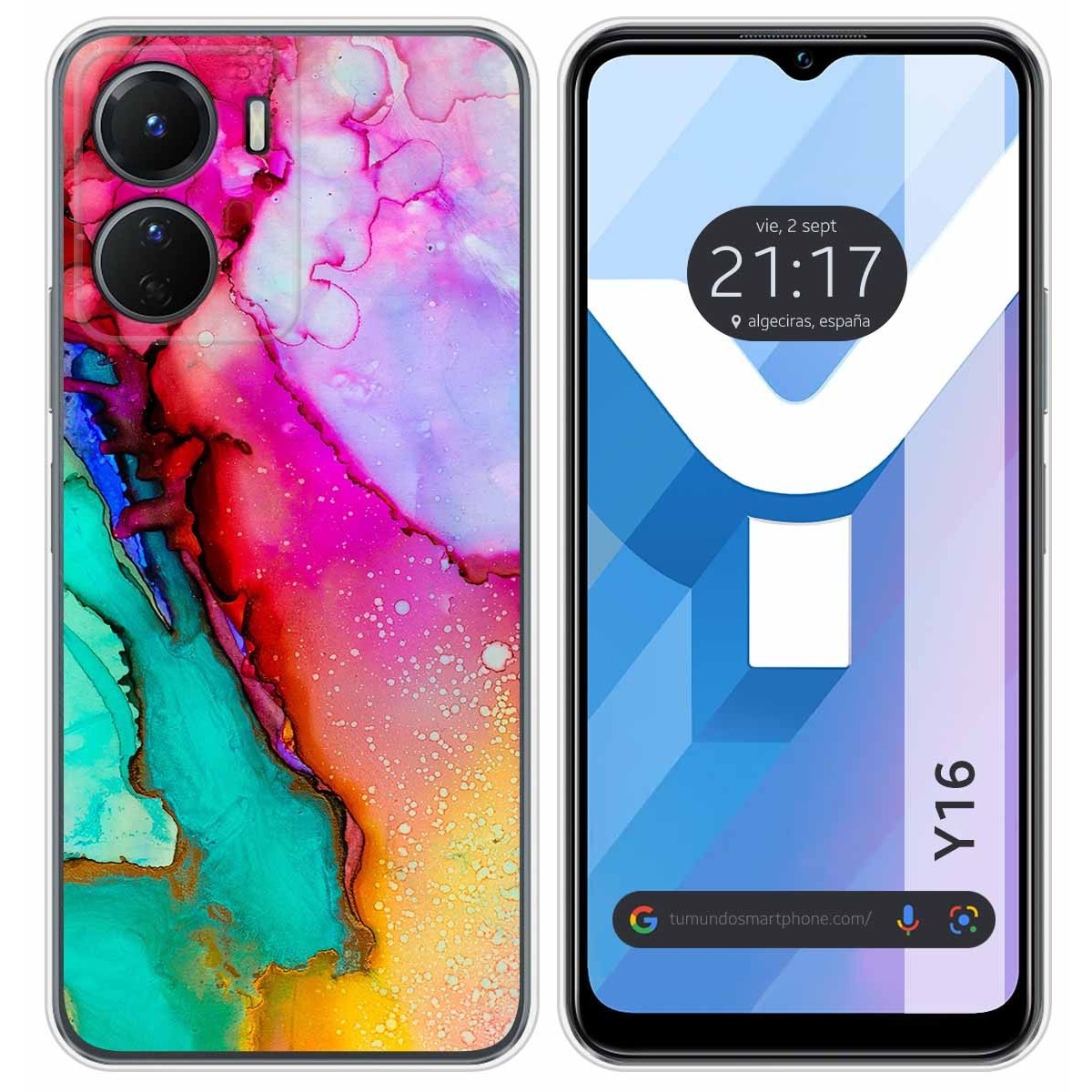 Funda Silicona para Vivo Y16 diseño Mármol 15 Dibujos