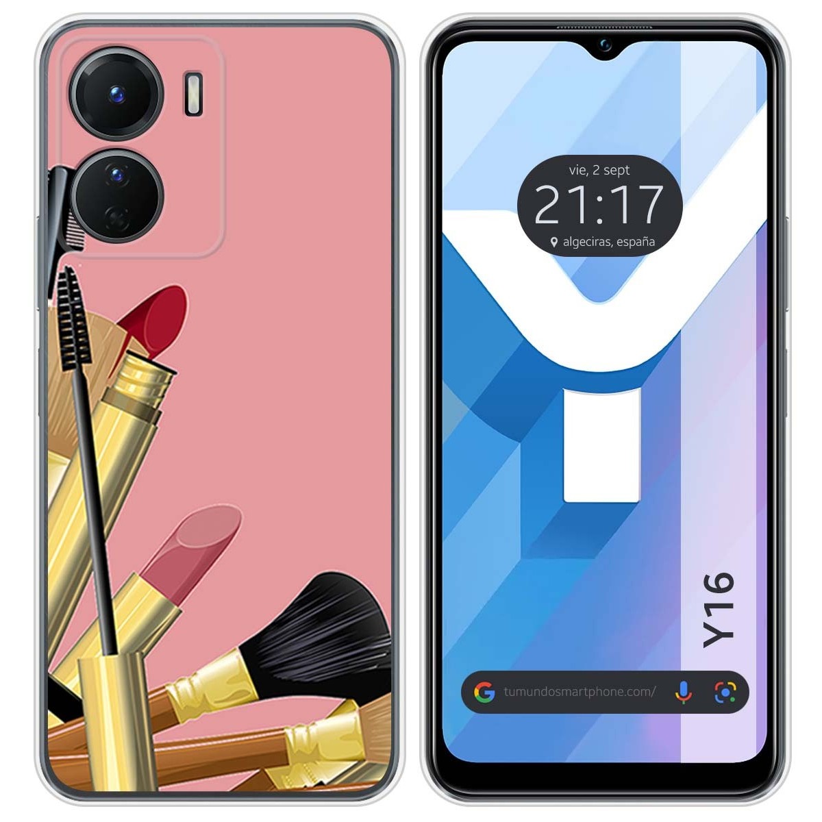 Funda Silicona para Vivo Y16 diseño Brochas Dibujos
