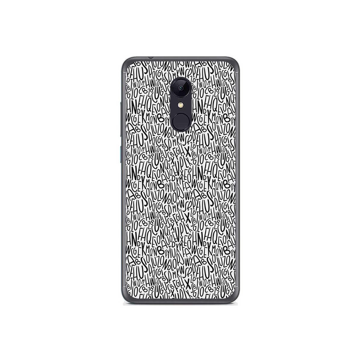 Funda Gel Tpu para Xiaomi Redmi 5 Plus Diseño Letras Dibujos