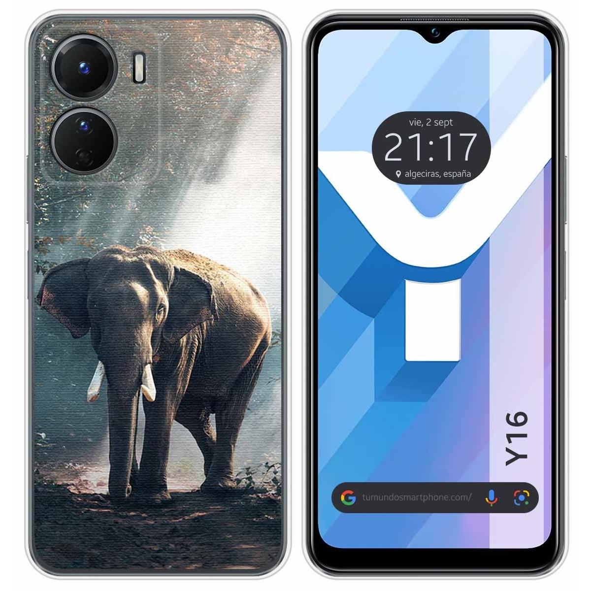 Funda Silicona para Vivo Y16 diseño Elefante Dibujos