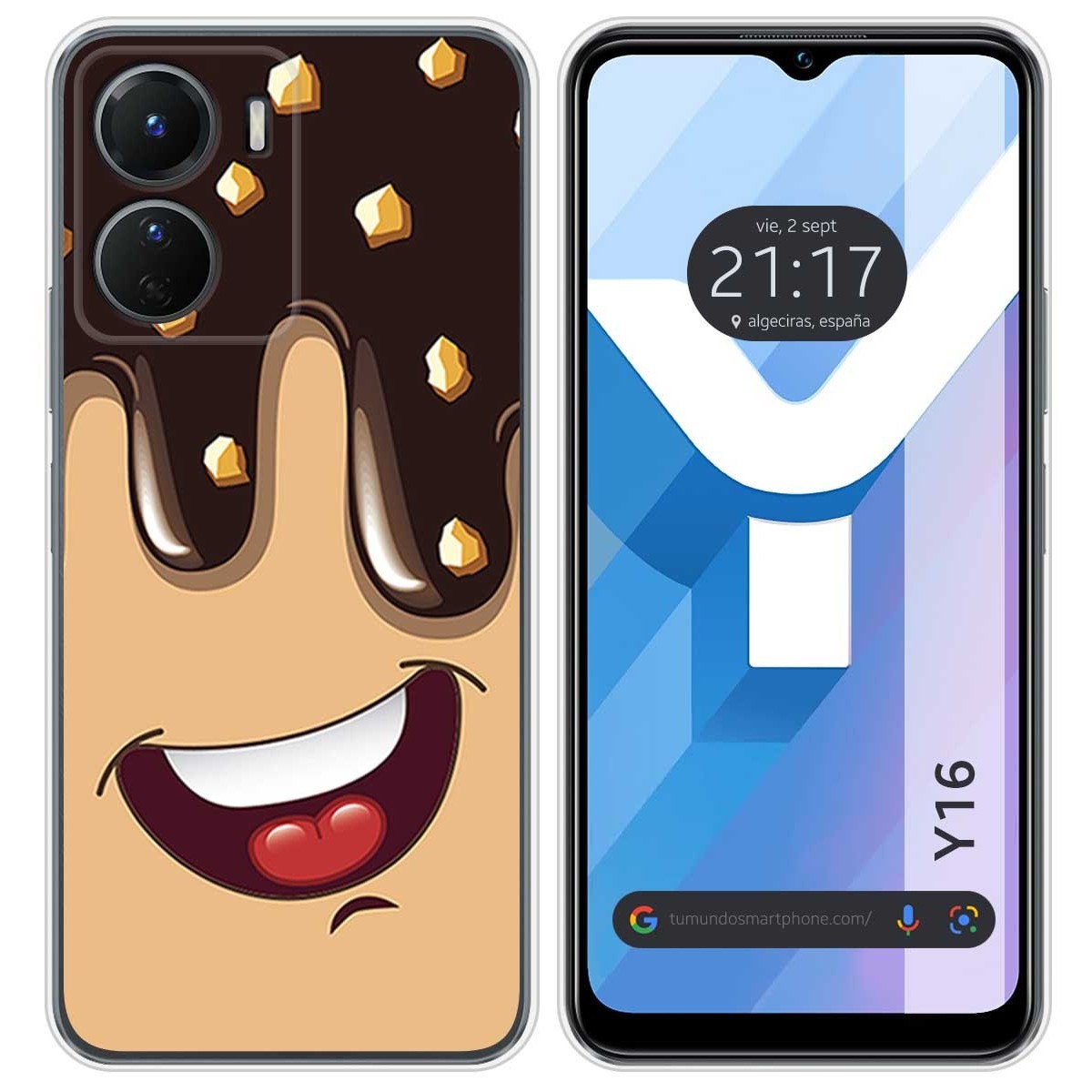 Funda Silicona para Vivo Y16 diseño Helado Chocolate Dibujos