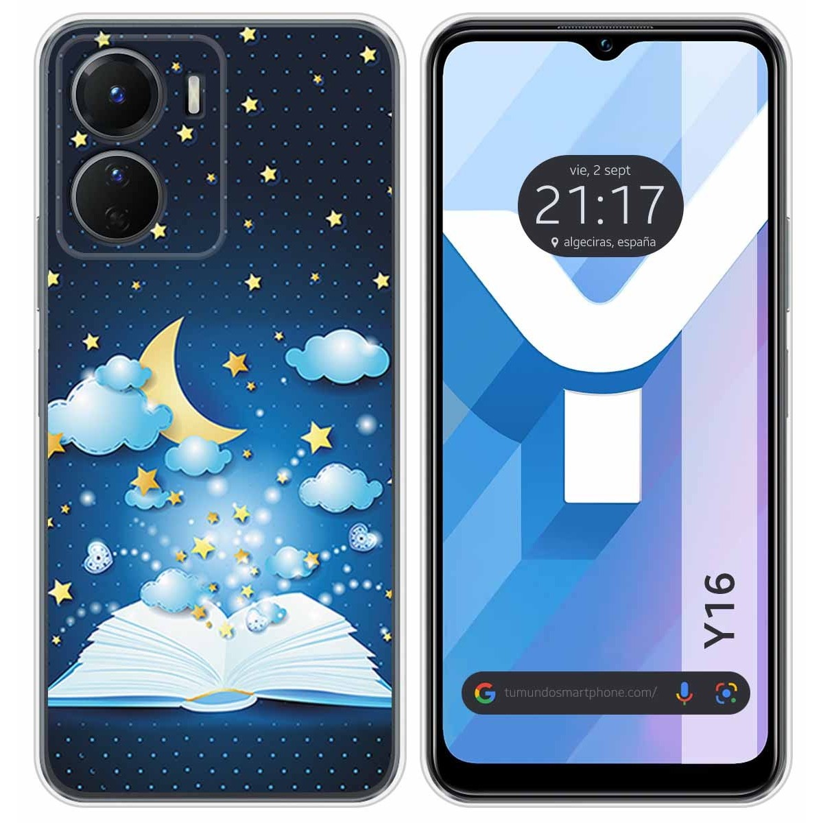 Funda Silicona para Vivo Y16 diseño Libro Cuentos Dibujos