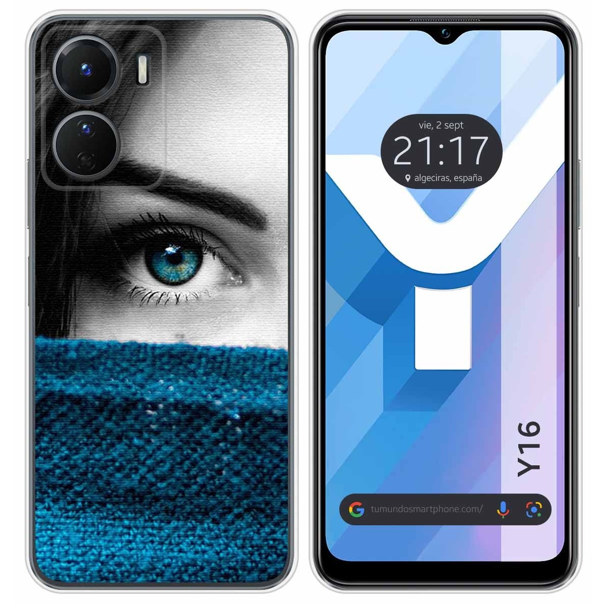Funda Silicona para Vivo Y16 diseño Ojo Dibujos