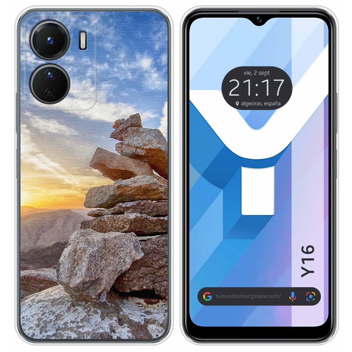 Funda Silicona para Vivo Y16 diseño Sunset Dibujos