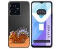 Funda Silicona Transparente para Vivo Y35 / Y22s diseño Bufalo Dibujos