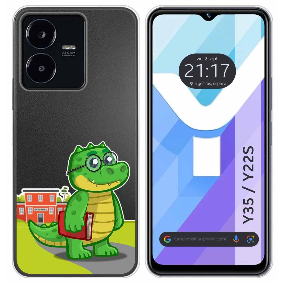 Funda Silicona Transparente para Vivo Y35 / Y22s diseño Coco Dibujos