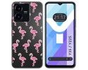 Funda Silicona Transparente para Vivo Y35 / Y22s diseño Flamenco Dibujos