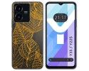 Funda Silicona Transparente para Vivo Y35 / Y22s diseño Hojas Dibujos