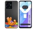 Funda Silicona Transparente para Vivo Y35 / Y22s diseño Leopardo Dibujos