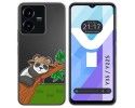 Funda Silicona Transparente para Vivo Y35 / Y22s diseño Panda Dibujos