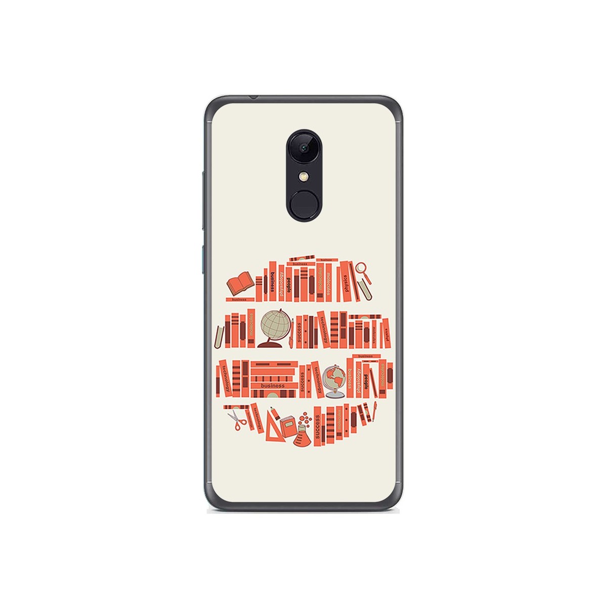 Funda Gel Tpu para Xiaomi Redmi 5 Plus Diseño Mundo Libro Dibujos