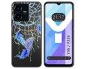 Funda Silicona Transparente para Vivo Y35 / Y22s diseño Plumas Dibujos