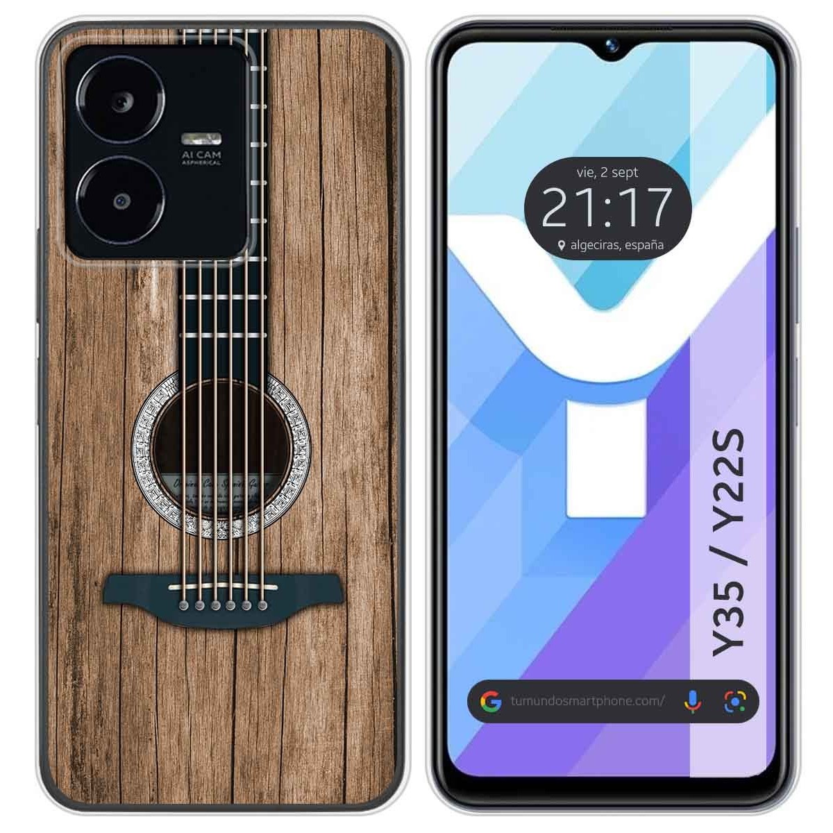 Funda Silicona para Vivo Y35 / Y22s diseño Madera 11 Dibujos