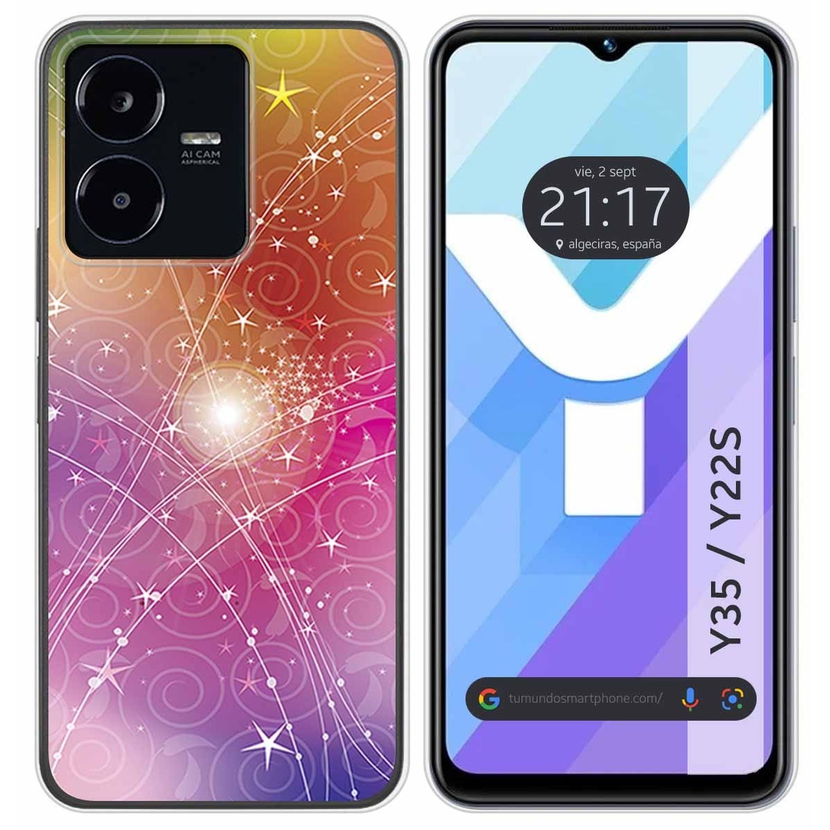 Funda Silicona para Vivo Y35 / Y22s diseño Abstracto Dibujos