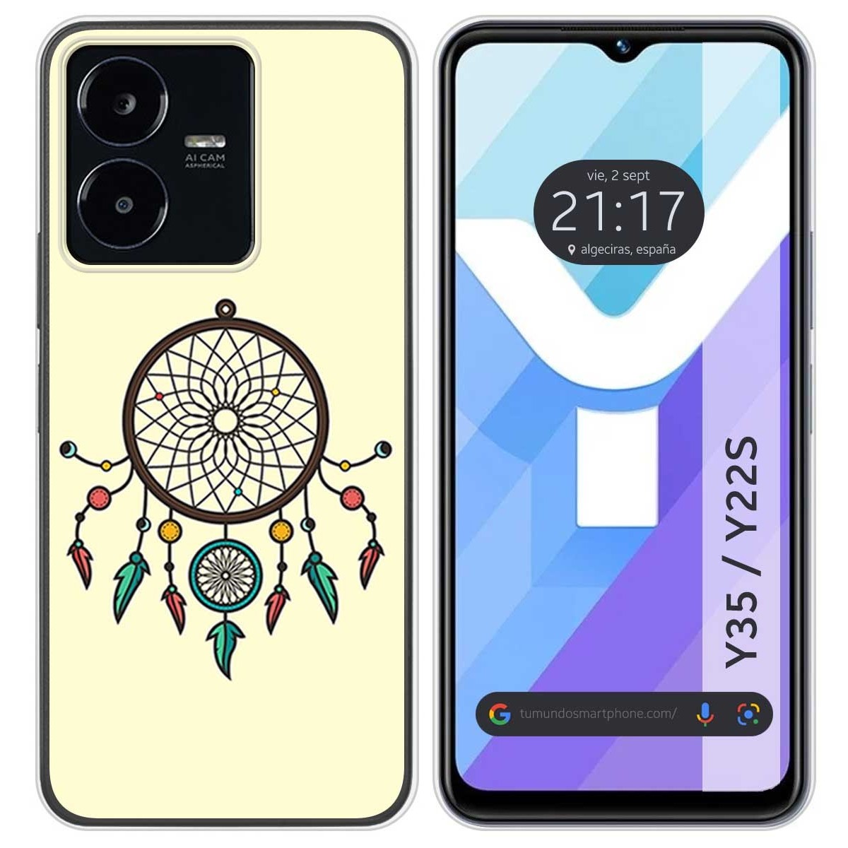 Funda Silicona para Vivo Y35 / Y22s diseño Atrapasueños Dibujos