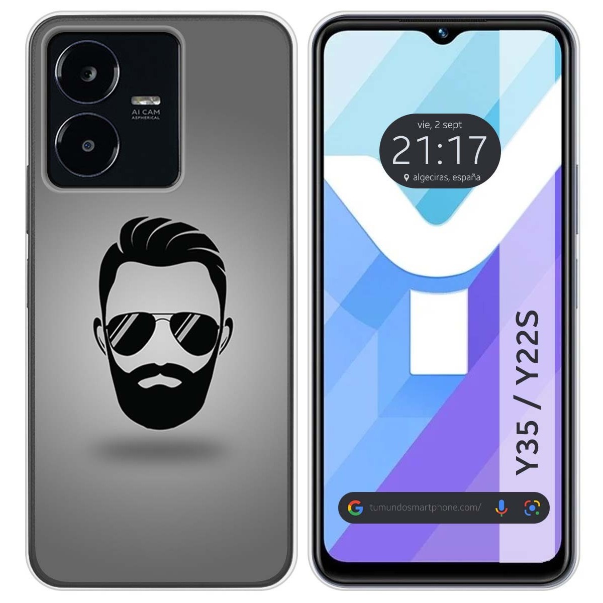 Funda Silicona para Vivo Y35 / Y22s diseño Barba Dibujos