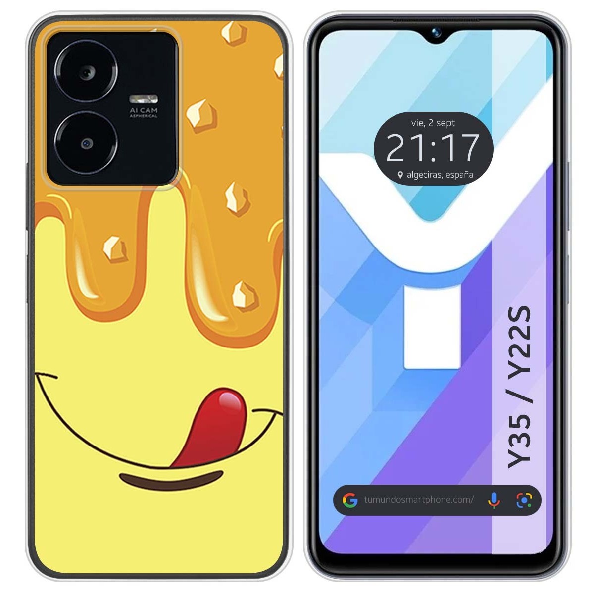 Funda Silicona para Vivo Y35 / Y22s diseño Helado Vainilla Dibujos
