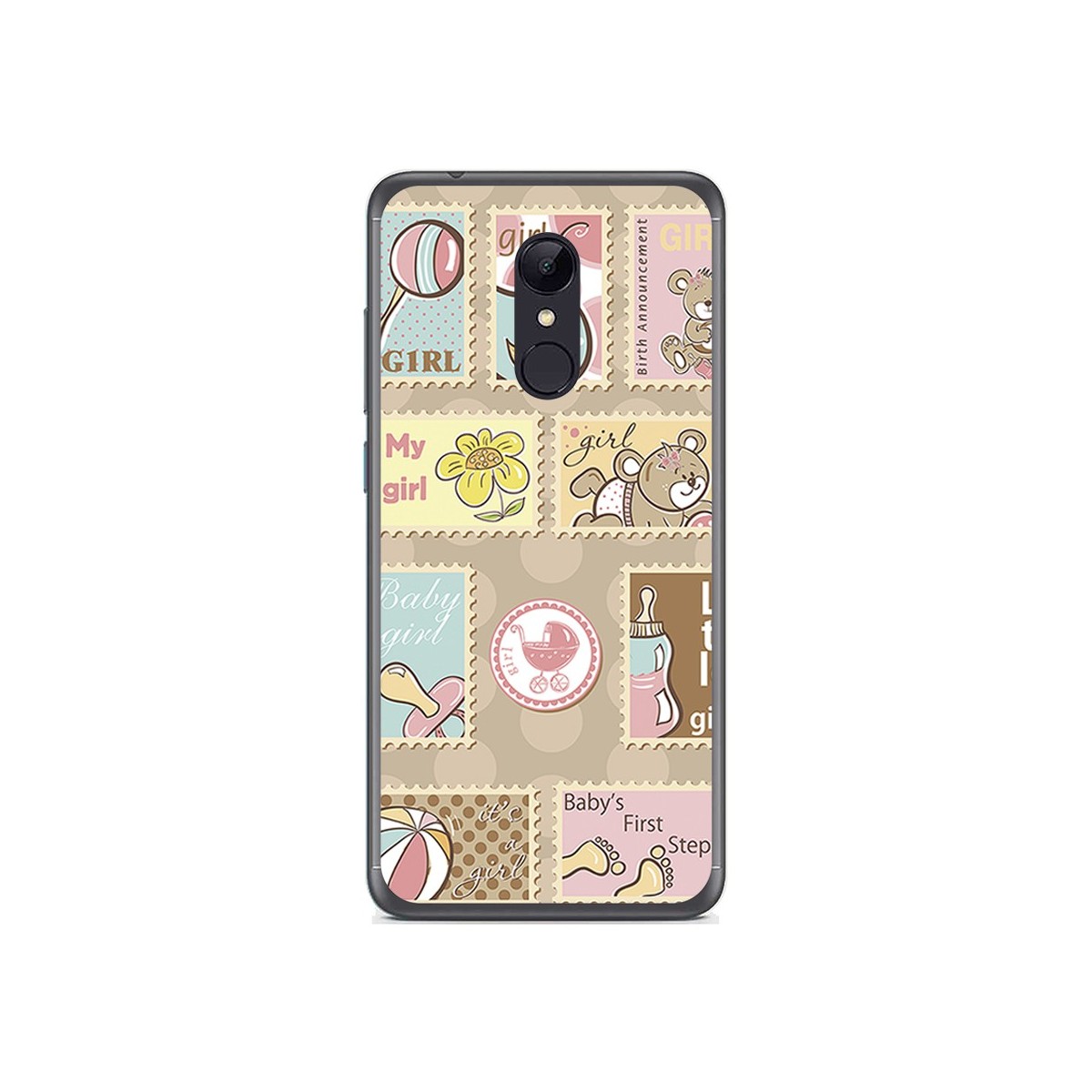Funda Gel Tpu para Xiaomi Redmi 5 Plus Diseño Sellos Dibujos