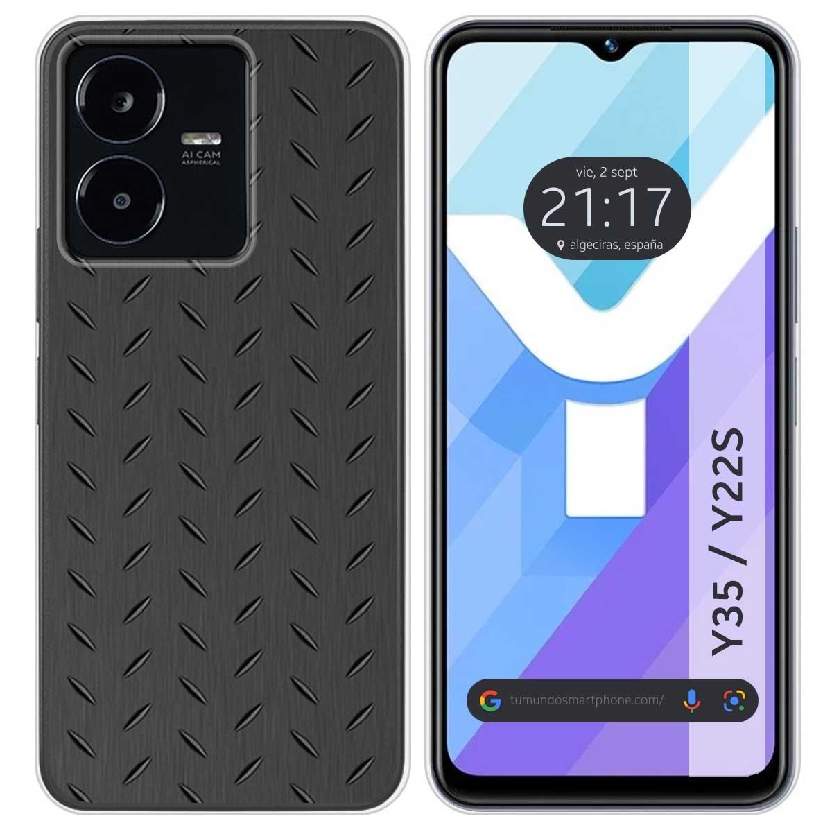 Funda Silicona para Vivo Y35 / Y22s diseño Metal Dibujos