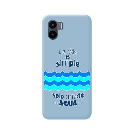 Funda Silicona Líquida Azul para Xiaomi Redmi A1 diseño Agua Dibujos