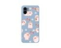 Funda Silicona Líquida Azul para Xiaomi Redmi A1 diseño Cerdos Dibujos