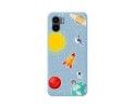 Funda Silicona Líquida Azul para Xiaomi Redmi A1 diseño Espacio Dibujos