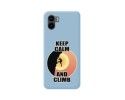 Funda Silicona Líquida Azul para Xiaomi Redmi A1 diseño Hombre Escalada Dibujos