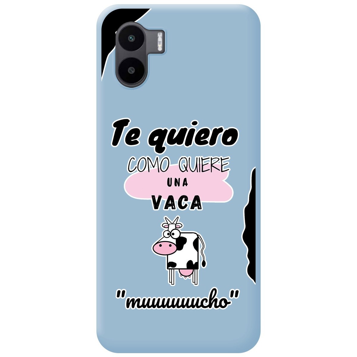 Funda Silicona Líquida Azul para Xiaomi Redmi A1 diseño Vaca Dibujos