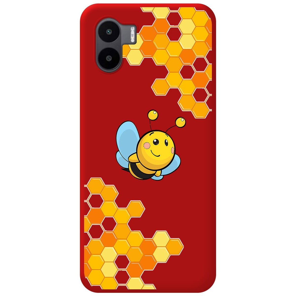 Funda Silicona Líquida Roja para Xiaomi Redmi A1 diseño Abeja Dibujos