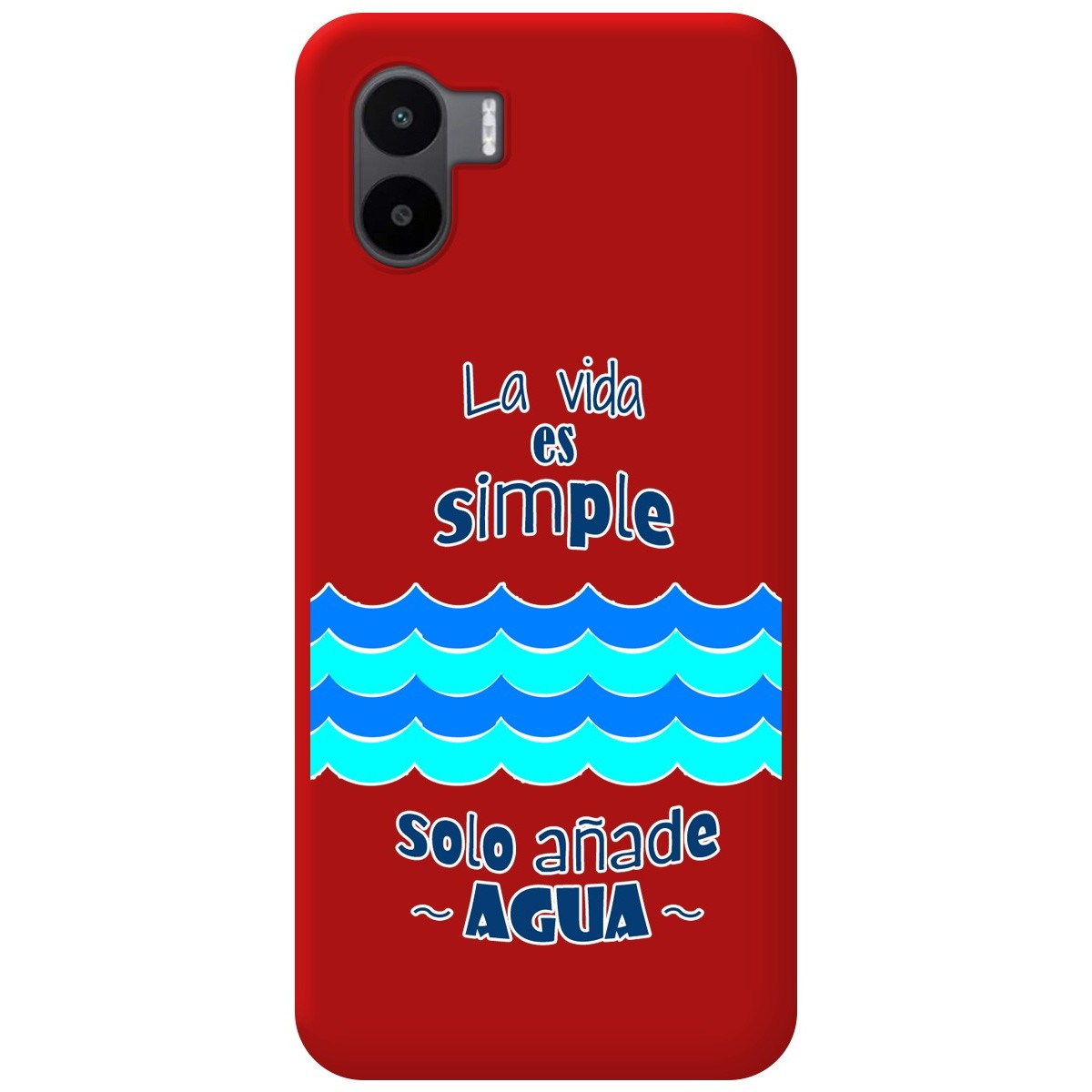Funda Silicona Líquida Roja para Xiaomi Redmi A1 diseño Agua Dibujos