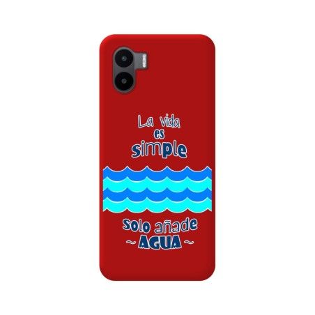 Funda Silicona Líquida Roja para Xiaomi Redmi A1 diseño Agua Dibujos