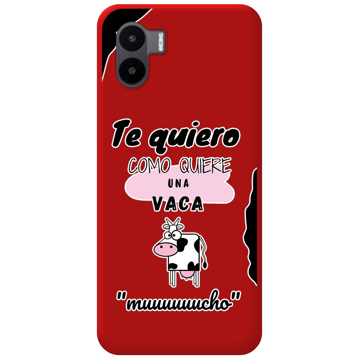 Funda Silicona Líquida Roja para Xiaomi Redmi A1 diseño Vaca Dibujos