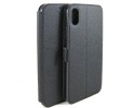 Funda Soporte Piel Negra para Iphone X / XS Flip Libro