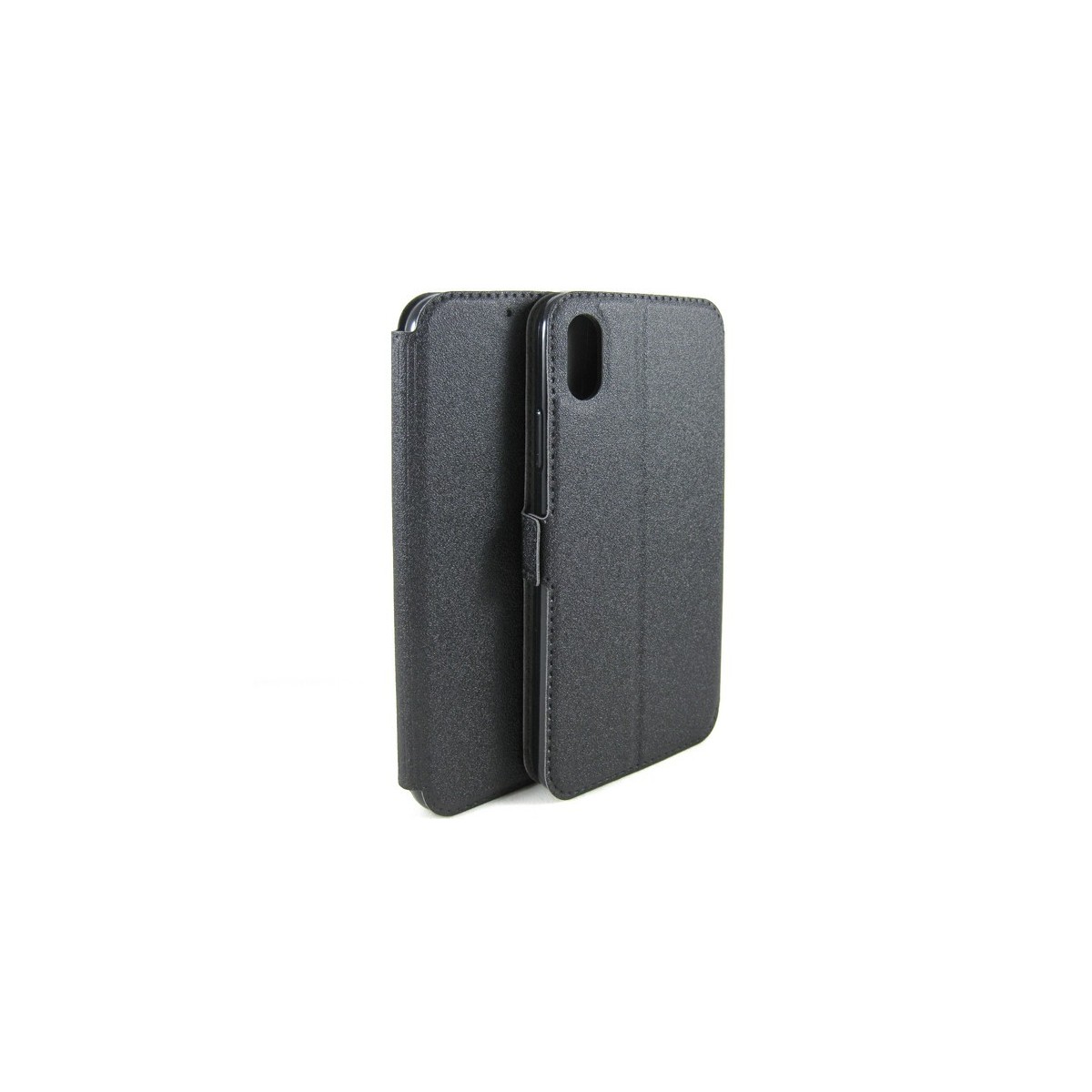 Funda Soporte Piel Negra para Iphone X / XS Flip Libro