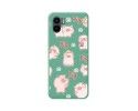 Funda Silicona Líquida Verde para Xiaomi Redmi A1 diseño Cerdos Dibujos