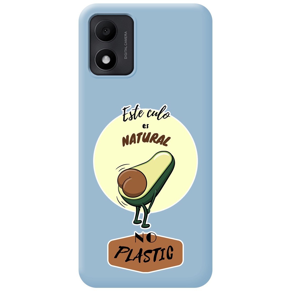 Funda Silicona Líquida Azul para TCL 305i diseño Culo Natural Dibujos