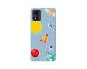 Funda Silicona Líquida Azul para TCL 305i diseño Espacio Dibujos