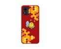 Funda Silicona Líquida Roja para TCL 305i diseño Abeja Dibujos