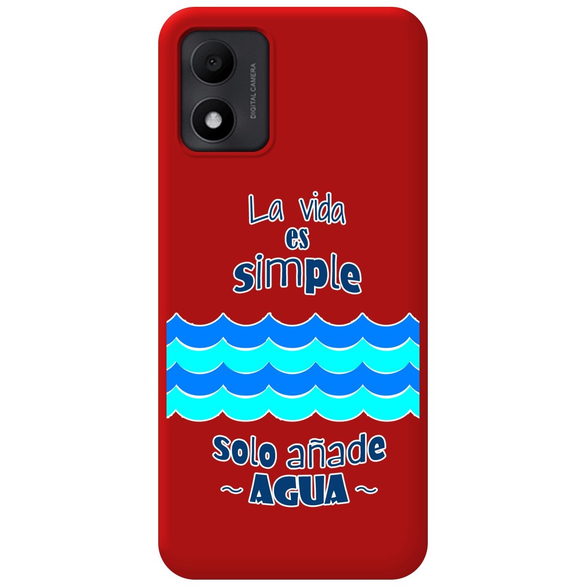 Funda Silicona Líquida Roja para TCL 305i diseño Agua Dibujos