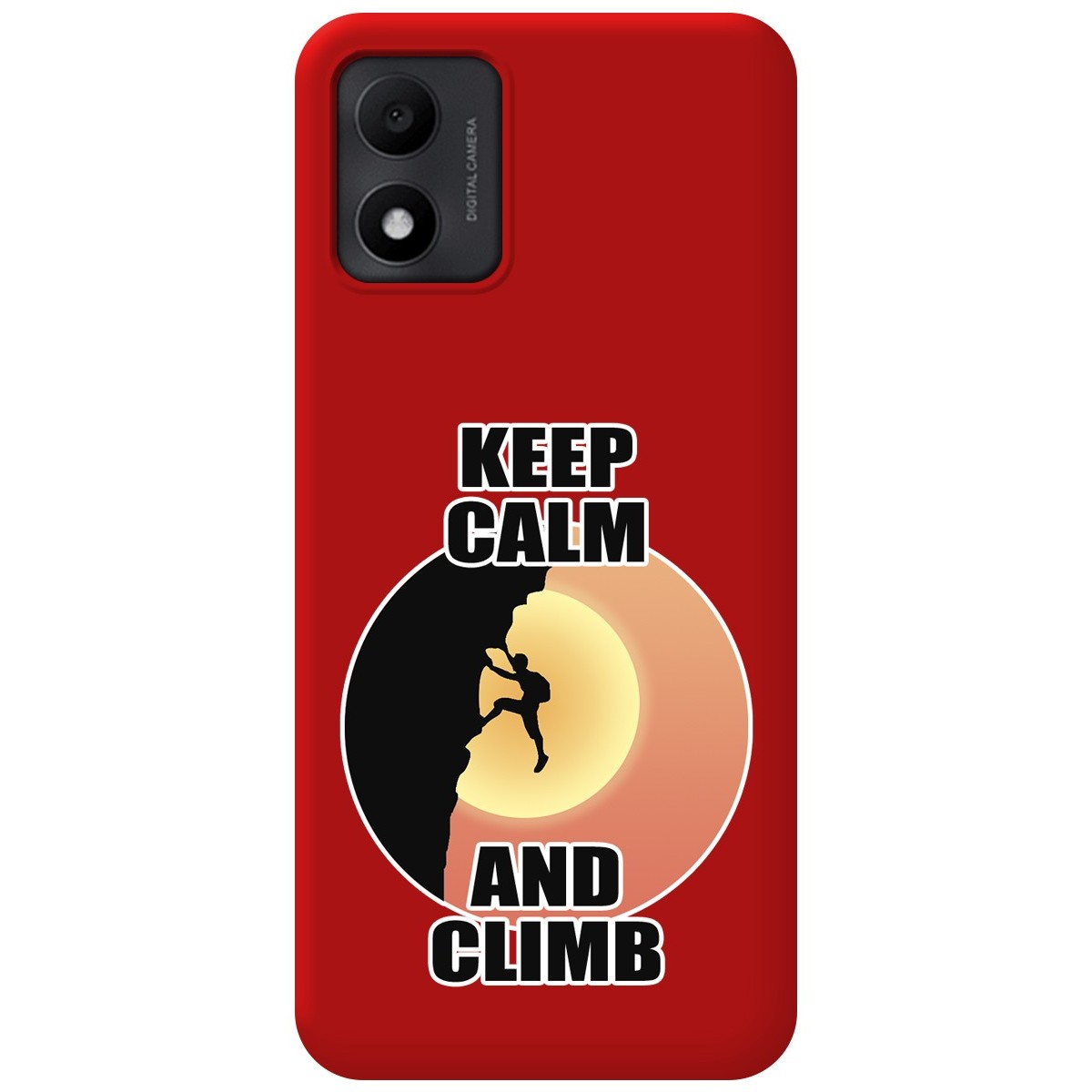 Funda Silicona Líquida Roja para TCL 305i diseño Hombre Escalada Dibujos
