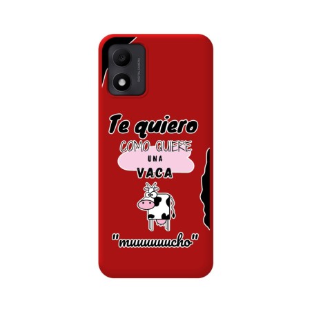 Funda Silicona Líquida Roja para TCL 305i diseño Vaca Dibujos