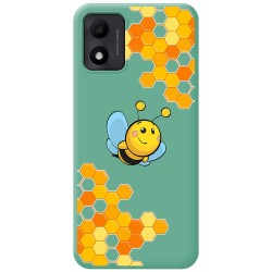 Funda Silicona Líquida Verde para TCL 305i diseño Abeja Dibujos