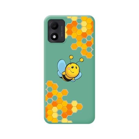 Funda Silicona Líquida Verde para TCL 305i diseño Abeja Dibujos