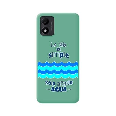 Funda Silicona Líquida Verde para TCL 305i diseño Agua Dibujos