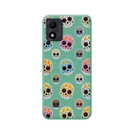 Funda Silicona Líquida Verde para TCL 305i diseño Catrina Dibujos