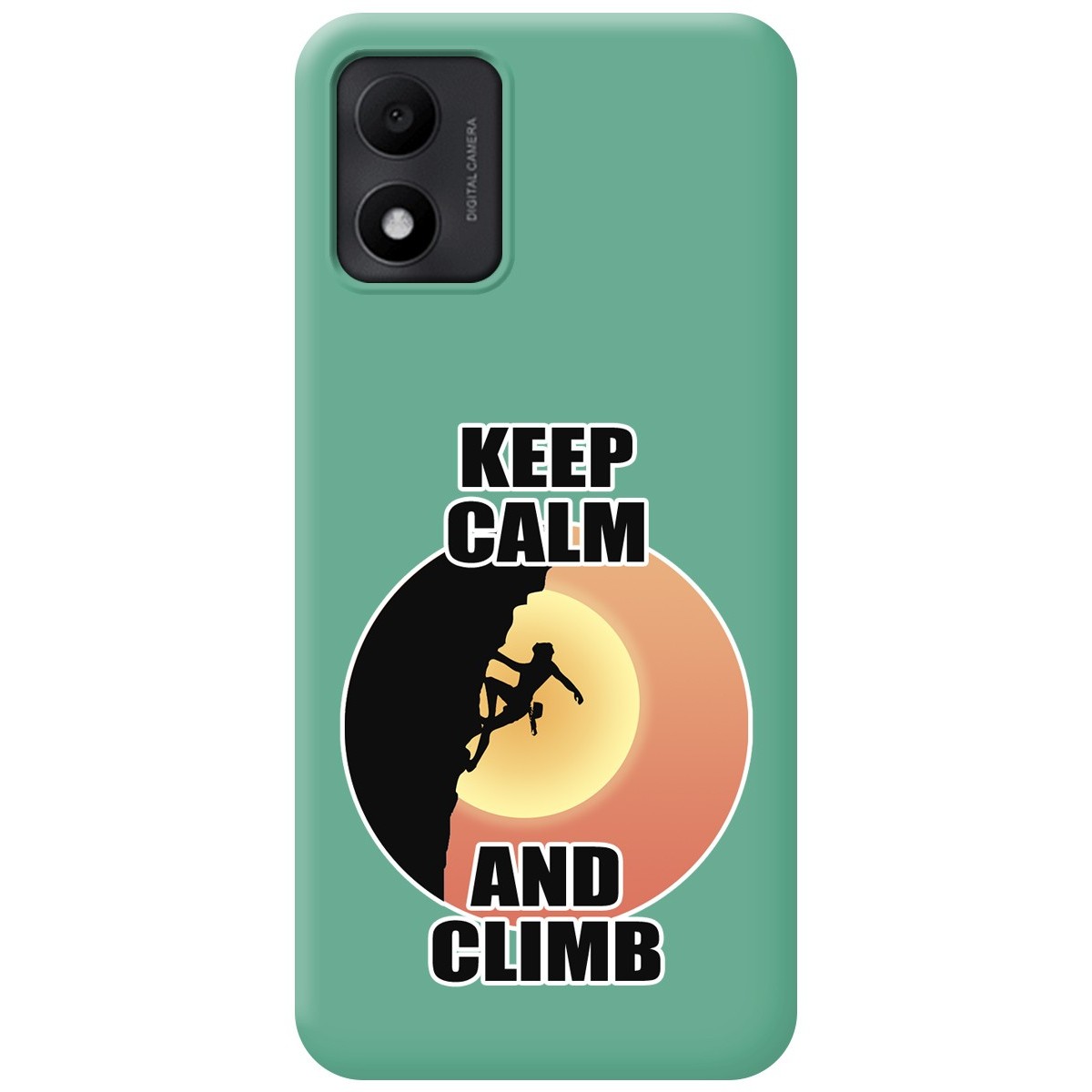 Funda Silicona Líquida Verde para TCL 305i diseño Mujer Escalada Dibujos