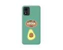 Funda Silicona Líquida Verde para TCL 305i diseño Vegan Life Dibujos