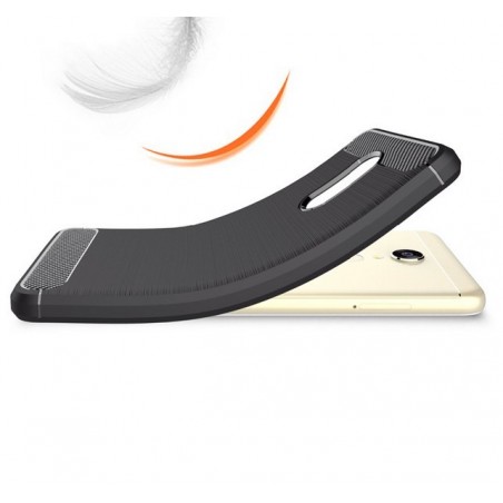 Funda Gel Tpu Tipo Carbon Negra para Xiaomi Redmi 5