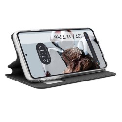 Funda Libro Soporte con Ventana para Xiaomi 12T / 12T Pro 5G color Negra 2